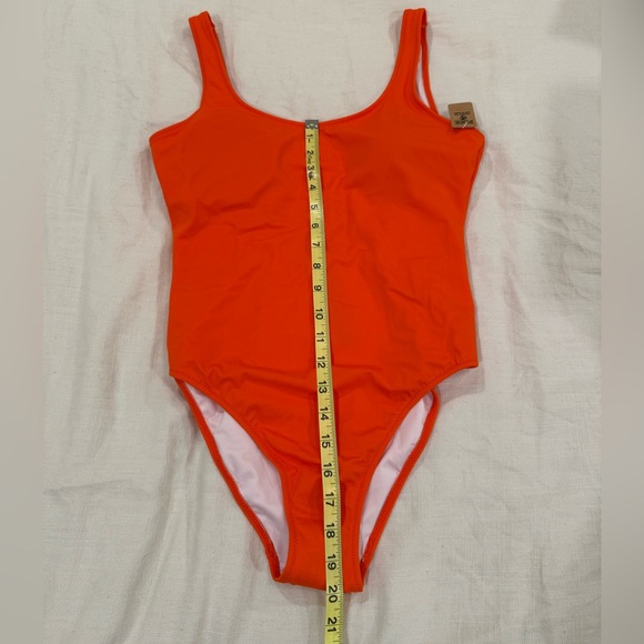 PINK Victoria's Secret Vibrant Orange One-Piece Swimsuit NWT - Picture 5 of 10